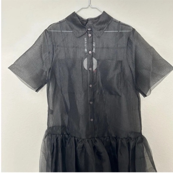 Staud Riley Organza Maxi Dress Black NWT - Picture 6 of 9